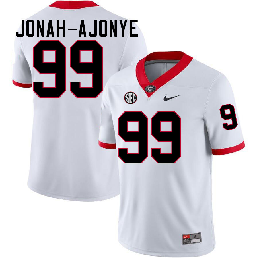 #99 Joseph Jonah-Ajonye UGA Jersey,University Of Georgia Bulldogs Football Jersey,Uniforms,Gears-Whi